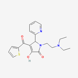 molecular formula C20H23N3O3S B5534323 1-[2-(diethylamino)ethyl]-3-hydroxy-5-(2-pyridinyl)-4-(2-thienylcarbonyl)-1,5-dihydro-2H-pyrrol-2-one 