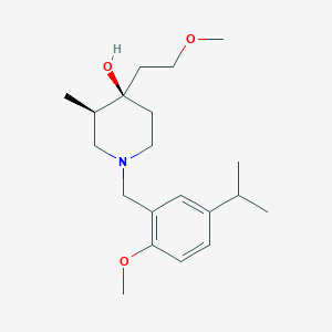 molecular formula C20H33NO3 B5534378 (3R*,4R*)-1-(5-isopropyl-2-methoxybenzyl)-4-(2-methoxyethyl)-3-methylpiperidin-4-ol 