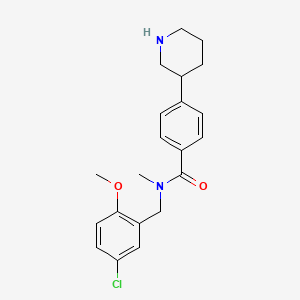 molecular formula C21H25ClN2O2 B5534398 N-(5-chloro-2-methoxybenzyl)-N-methyl-4-piperidin-3-ylbenzamide 