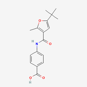 molecular formula C17H19NO4 B5534439 4-[(5-tert-butyl-2-methyl-3-furoyl)amino]benzoic acid 