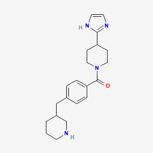 molecular formula C21H28N4O B5534444 4-(1H-imidazol-2-yl)-1-[4-(3-piperidinylmethyl)benzoyl]piperidine dihydrochloride 