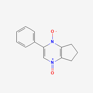 molecular formula C13H12N2O2 B5534449 2-phenyl-6,7-dihydro-5H-cyclopenta[b]pyrazine 1,4-dioxide 