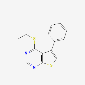 molecular formula C15H14N2S2 B5534482 4-(isopropylthio)-5-phenylthieno[2,3-d]pyrimidine 