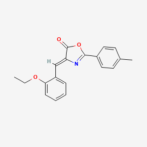 molecular formula C19H17NO3 B5534486 4-(2-ethoxybenzylidene)-2-(4-methylphenyl)-1,3-oxazol-5(4H)-one 