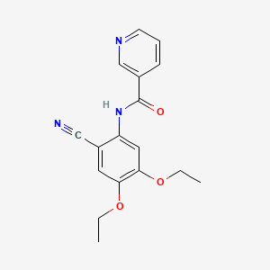 molecular formula C17H17N3O3 B5534493 N-(2-cyano-4,5-diethoxyphenyl)nicotinamide 