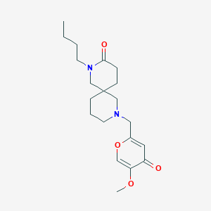 molecular formula C20H30N2O4 B5534496 2-butyl-8-[(5-methoxy-4-oxo-4H-pyran-2-yl)methyl]-2,8-diazaspiro[5.5]undecan-3-one 