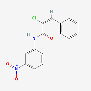 molecular formula C15H11ClN2O3 B5534502 2-chloro-N-(3-nitrophenyl)-3-phenylacrylamide 