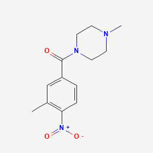 molecular formula C13H17N3O3 B5534506 1-methyl-4-(3-methyl-4-nitrobenzoyl)piperazine 