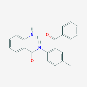 molecular formula C21H18N2O2 B5534525 2-amino-N-(2-benzoyl-4-methylphenyl)benzamide 