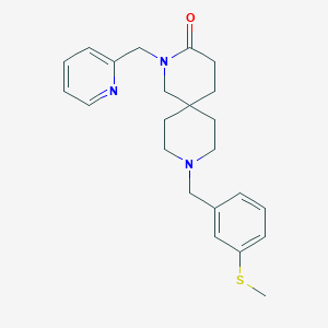 molecular formula C23H29N3OS B5534530 9-[3-(methylthio)benzyl]-2-(pyridin-2-ylmethyl)-2,9-diazaspiro[5.5]undecan-3-one 