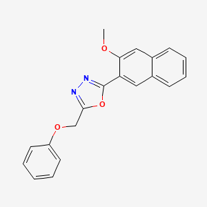molecular formula C20H16N2O3 B5534537 2-(3-methoxy-2-naphthyl)-5-(phenoxymethyl)-1,3,4-oxadiazole 