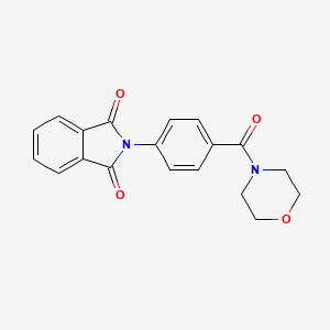 molecular formula C19H16N2O4 B5534555 2-[4-(4-morpholinylcarbonyl)phenyl]-1H-isoindole-1,3(2H)-dione 