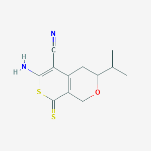6-amino-3-isopropyl-8-thioxo-4,8-dihydro-1H,3H-thiopyrano[3,4-c]pyran-5-carbonitrile
