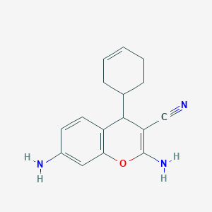 molecular formula C16H17N3O B5534574 2,7-diamino-4-(3-cyclohexen-1-yl)-4H-chromene-3-carbonitrile 