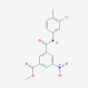 molecular formula C16H13ClN2O5 B5534582 methyl 3-{[(3-chloro-4-methylphenyl)amino]carbonyl}-5-nitrobenzoate 