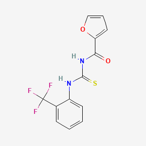 molecular formula C13H9F3N2O2S B5534583 N-({[2-(trifluoromethyl)phenyl]amino}carbonothioyl)-2-furamide 