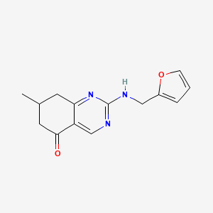 molecular formula C14H15N3O2 B5534618 2-[(2-furylmethyl)amino]-7-methyl-7,8-dihydroquinazolin-5(6H)-one 