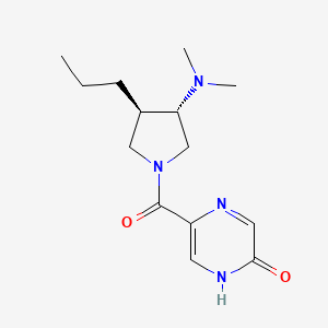 molecular formula C14H22N4O2 B5534649 5-{[(3S*,4R*)-3-(dimethylamino)-4-propylpyrrolidin-1-yl]carbonyl}pyrazin-2-ol 