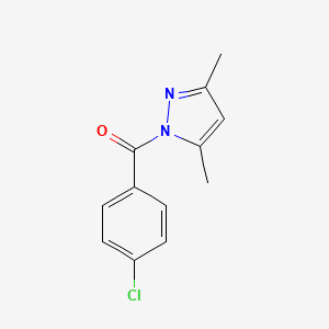 molecular formula C12H11ClN2O B5534702 1-(4-chlorobenzoyl)-3,5-dimethyl-1H-pyrazole 