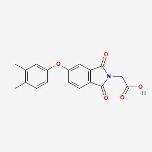 molecular formula C18H15NO5 B5534733 [5-(3,4-dimethylphenoxy)-1,3-dioxo-1,3-dihydro-2H-isoindol-2-yl]acetic acid 