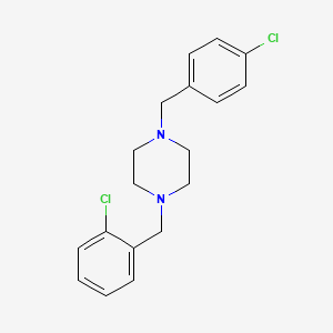 molecular formula C18H20Cl2N2 B5534735 1-(2-chlorobenzyl)-4-(4-chlorobenzyl)piperazine 