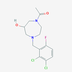 molecular formula C14H17Cl2FN2O2 B5534759 1-acetyl-4-(2,3-dichloro-6-fluorobenzyl)-1,4-diazepan-6-ol 