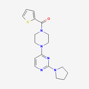 molecular formula C17H21N5OS B5534772 2-(1-pyrrolidinyl)-4-[4-(2-thienylcarbonyl)-1-piperazinyl]pyrimidine 