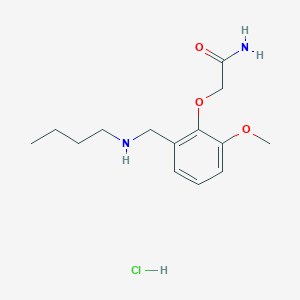 molecular formula C14H23ClN2O3 B5534781 2-{2-[(butylamino)methyl]-6-methoxyphenoxy}acetamide hydrochloride 