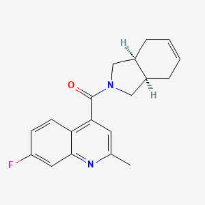 molecular formula C19H19FN2O B5534790 7-fluoro-4-[(3aR*,7aS*)-1,3,3a,4,7,7a-hexahydro-2H-isoindol-2-ylcarbonyl]-2-methylquinoline 