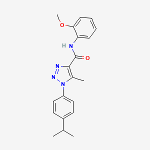 molecular formula C20H22N4O2 B5534844 1-(4-isopropylphenyl)-N-(2-methoxyphenyl)-5-methyl-1H-1,2,3-triazole-4-carboxamide 