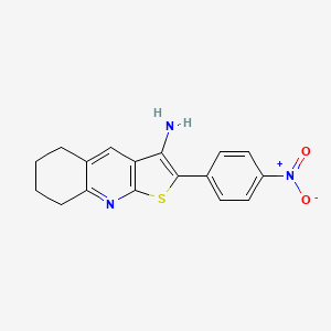 molecular formula C17H15N3O2S B5534968 2-(4-nitrophenyl)-5,6,7,8-tetrahydrothieno[2,3-b]quinolin-3-amine CAS No. 361178-66-7