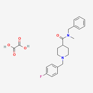 molecular formula C23H27FN2O5 B5535000 N-benzyl-1-(4-fluorobenzyl)-N-methyl-4-piperidinecarboxamide oxalate 