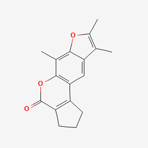 molecular formula C17H16O3 B5535010 6,8,9-trimethyl-2,3-dihydrocyclopenta[c]furo[3,2-g]chromen-4(1H)-one 