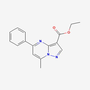 molecular formula C16H15N3O2 B5535018 7-甲基-5-苯基吡唑并[1,5-a]嘧啶-3-羧酸乙酯 