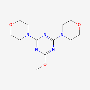 molecular formula C12H19N5O3 B5535053 2-methoxy-4,6-di-4-morpholinyl-1,3,5-triazine 