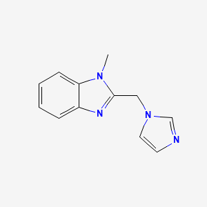molecular formula C12H12N4 B5535072 2-(1H-imidazol-1-ylmethyl)-1-methyl-1H-benzimidazole 