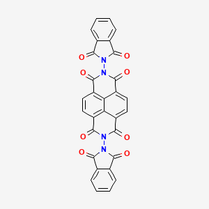 molecular formula C30H12N4O8 B5535079 2,7-bis(1,3-dioxo-1,3-dihydro-2H-isoindol-2-yl)benzo[lmn]-3,8-phenanthroline-1,3,6,8(2H,7H)-tetrone 