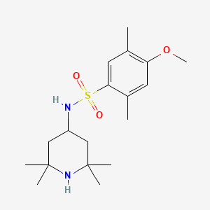 molecular formula C18H30N2O3S B5535096 4-methoxy-2,5-dimethyl-N-(2,2,6,6-tetramethyl-4-piperidinyl)benzenesulfonamide 