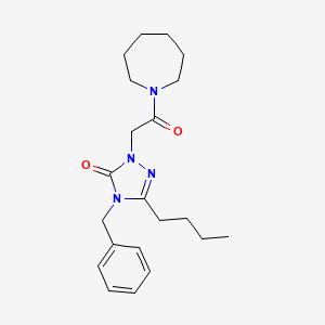 molecular formula C21H30N4O2 B5535099 2-[2-(1-azepanyl)-2-oxoethyl]-4-benzyl-5-butyl-2,4-dihydro-3H-1,2,4-triazol-3-one 