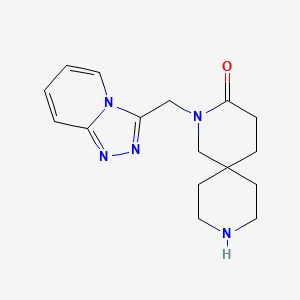 molecular formula C16H21N5O B5535102 2-([1,2,4]triazolo[4,3-a]pyridin-3-ylmethyl)-2,9-diazaspiro[5.5]undecan-3-one hydrochloride 
