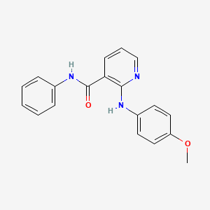 molecular formula C19H17N3O2 B5535107 2-[(4-methoxyphenyl)amino]-N-phenylnicotinamide 