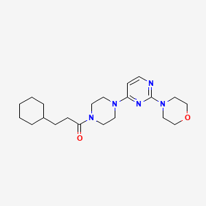 4-{4-[4-(3-cyclohexylpropanoyl)-1-piperazinyl]-2-pyrimidinyl}morpholine