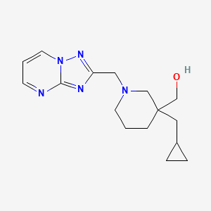 molecular formula C16H23N5O B5535124 [3-(cyclopropylmethyl)-1-([1,2,4]triazolo[1,5-a]pyrimidin-2-ylmethyl)piperidin-3-yl]methanol 