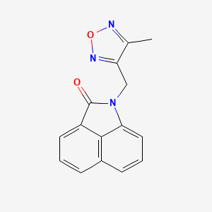 molecular formula C15H11N3O2 B5535131 1-[(4-methyl-1,2,5-oxadiazol-3-yl)methyl]benzo[cd]indol-2(1H)-one 