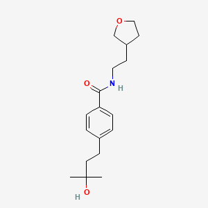 molecular formula C18H27NO3 B5535151 4-(3-hydroxy-3-methylbutyl)-N-[2-(tetrahydro-3-furanyl)ethyl]benzamide 