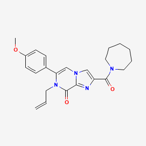 molecular formula C23H26N4O3 B5535164 7-allyl-2-(azepan-1-ylcarbonyl)-6-(4-methoxyphenyl)imidazo[1,2-a]pyrazin-8(7H)-one 