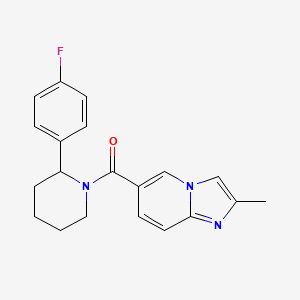 molecular formula C20H20FN3O B5535242 6-{[2-(4-fluorophenyl)piperidin-1-yl]carbonyl}-2-methylimidazo[1,2-a]pyridine 