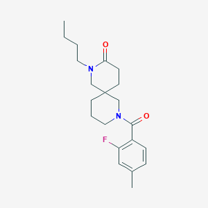 molecular formula C21H29FN2O2 B5535260 2-butyl-8-(2-fluoro-4-methylbenzoyl)-2,8-diazaspiro[5.5]undecan-3-one 