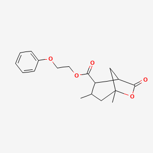 molecular formula C18H22O5 B5535288 2-phenoxyethyl 3,5-dimethyl-7-oxo-6-oxabicyclo[3.2.1]octane-2-carboxylate 
