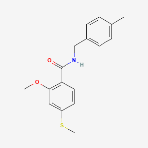 molecular formula C17H19NO2S B5535293 2-methoxy-N-(4-methylbenzyl)-4-(methylthio)benzamide 